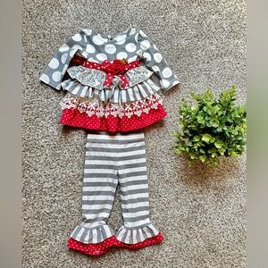 Vtg Rare Edition Matching Set baby Girls Patchwork Dress double layer with lace